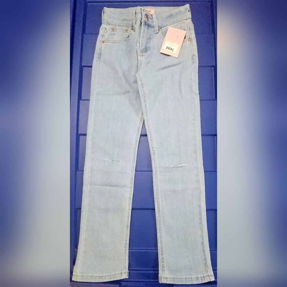 NWT Juicy Couture Kids Light Blue Straight Leg Jeans
